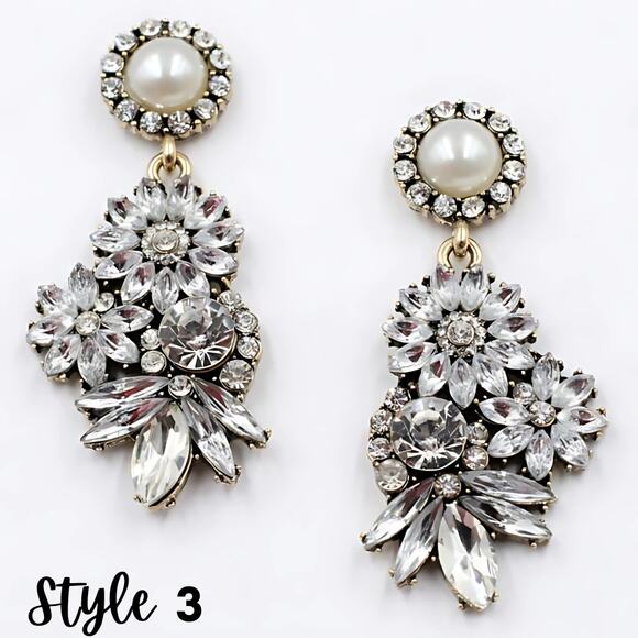 3 for $15 - Glam Earrings Collection Sparkly Drop Elegant Wedding Prom - Picture 6 of 15